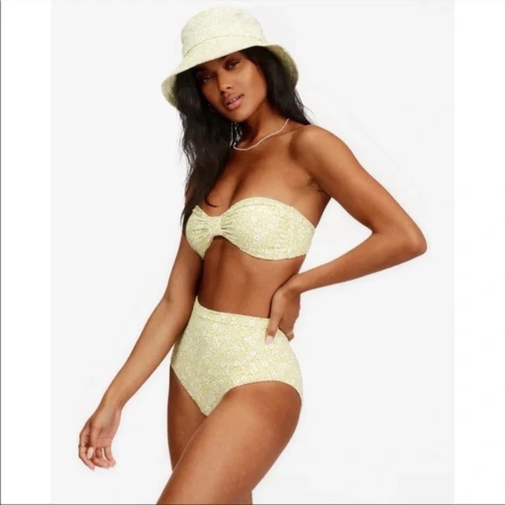 NWOT Billabong Little Whispers High Retro High-Waisted Bikini Bottoms Si…